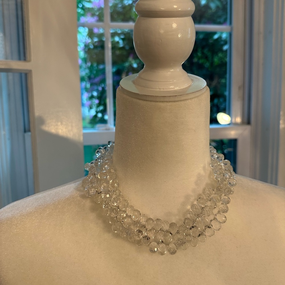 Two tier glass beaded necklace
